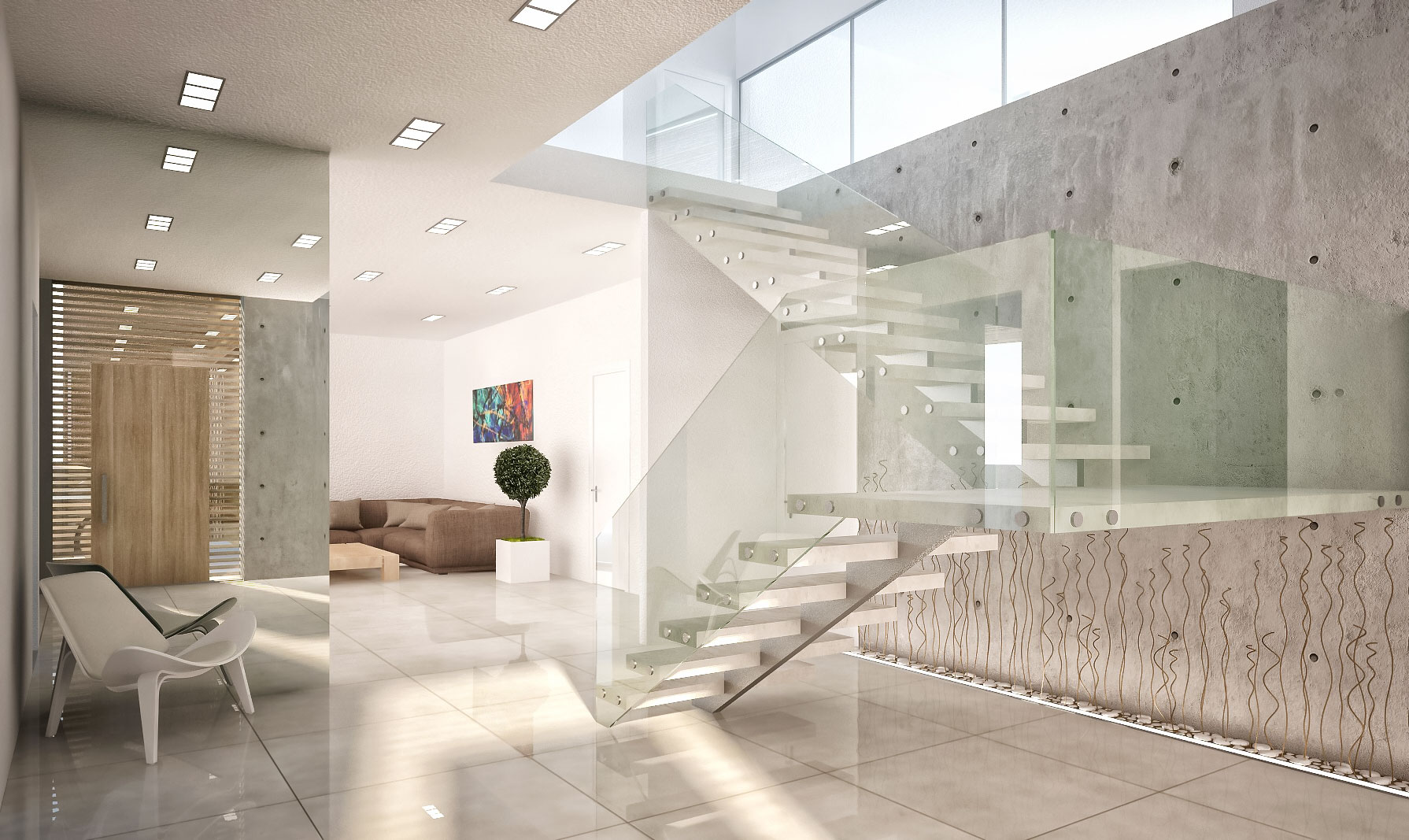 Scandinavian Interior Concept Design Staircase